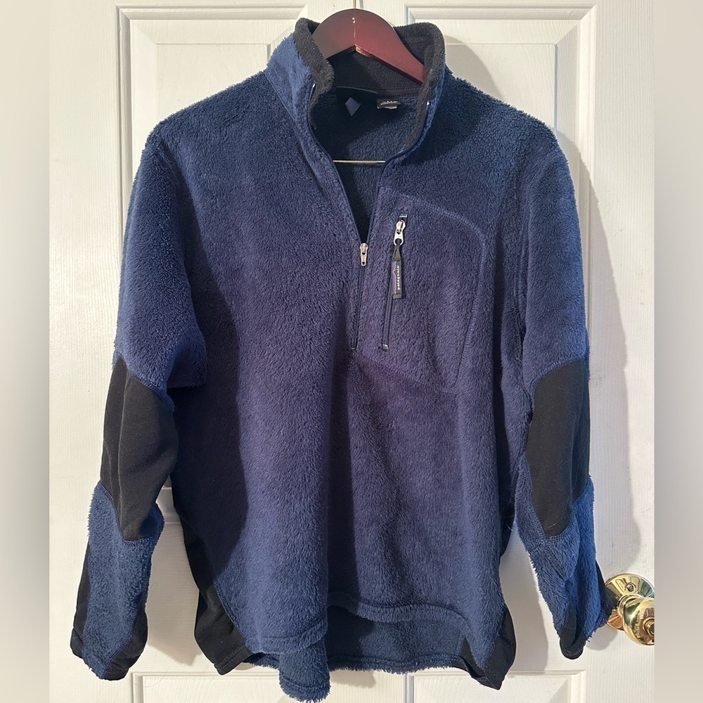 PATAGONIA Vintage Women’s SM Blue Black Polartec Regulator 1/2 Zip Chest Pocket